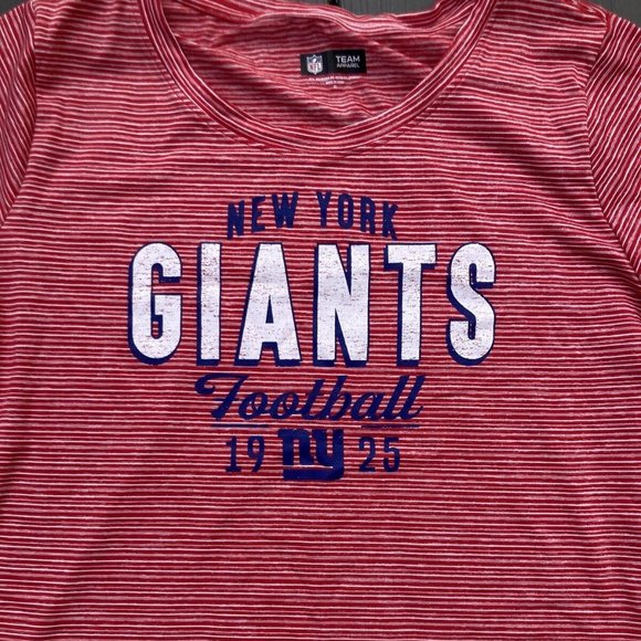 NEW YORK GIANTS NFL NEW ERA WOMEN'S TRI BLEND SPACE DYE RED SHIRT XL - Picture 3 of 3